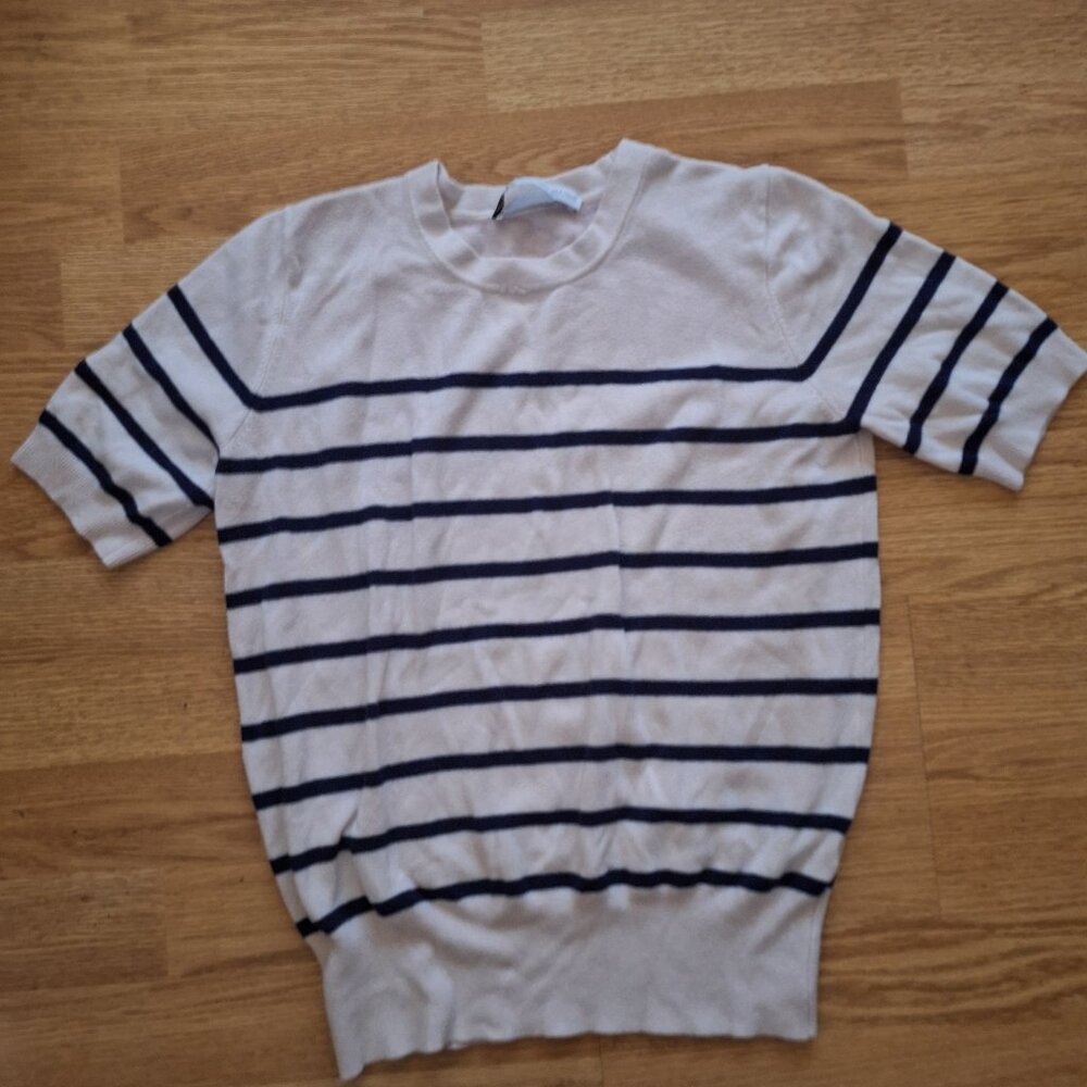 Zara striped short sleeve top